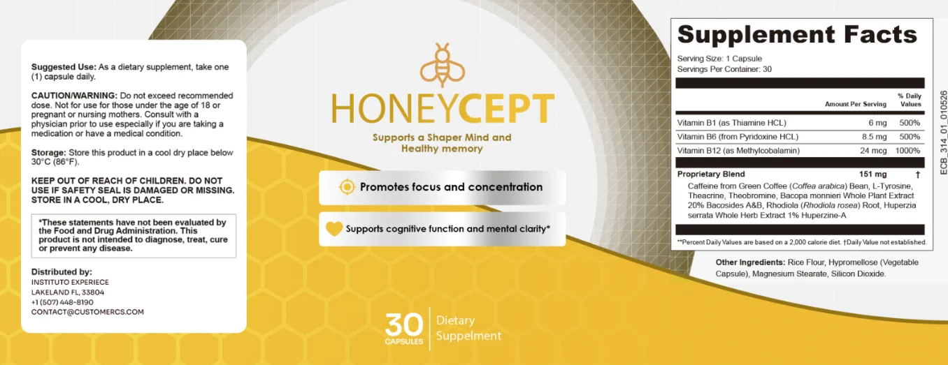 HoneyCept Product Label